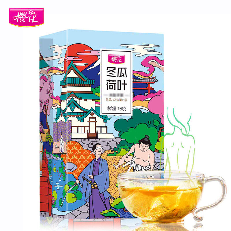 HelloYoung Cherry Blossom Winter Melon Lotus Leaf Tea Herbal Tea Nutritious Bag Tea 150g