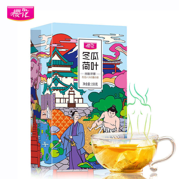 HelloYoung Cherry Blossom Winter Melon Lotus Leaf Tea Herbal Tea Nutritious Bag Tea 150g