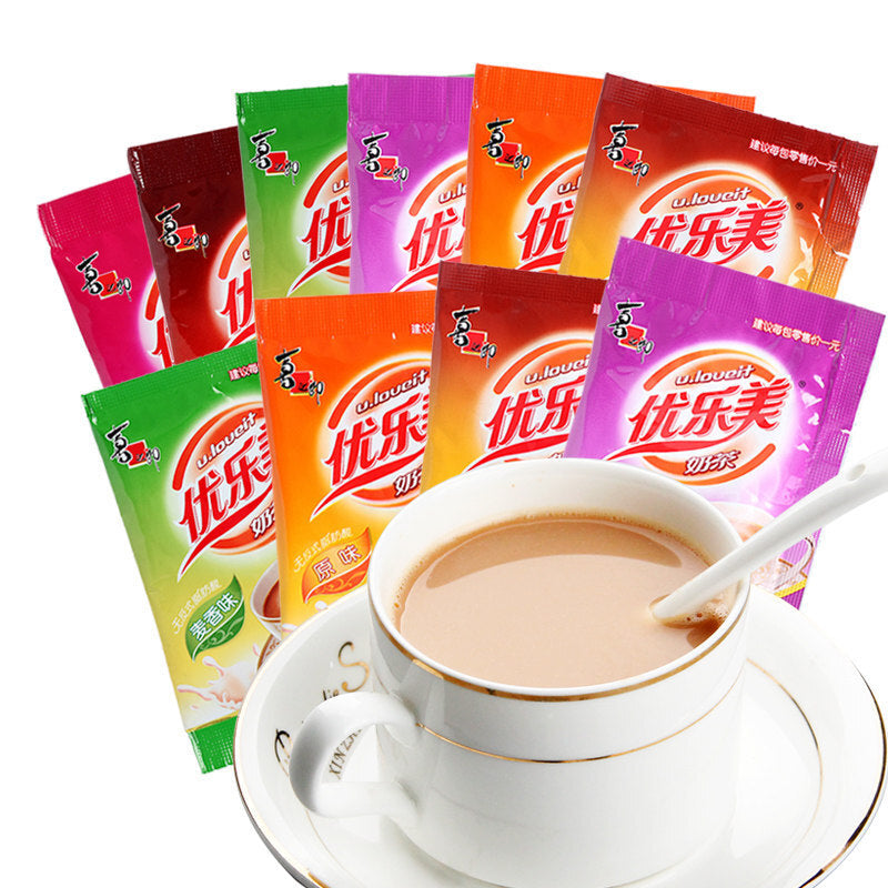 Xizhilang Youlemi Milk Tea Instant Drinks 喜之郎优乐美奶茶 22g Bag with 6 Flavors Main image
