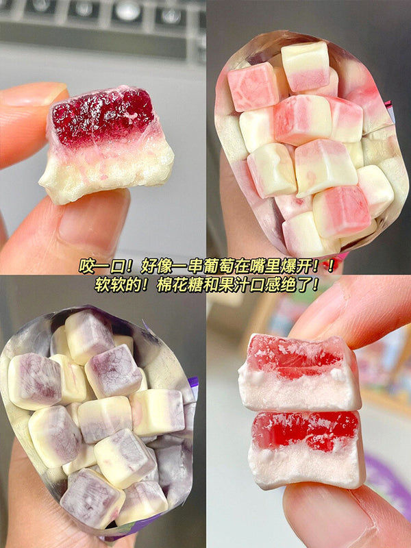 150g Juice Flavored Snack  Heart Filled Soft Candy White Peach Strawberry