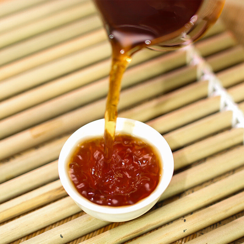 Yunnan Puerh Tea Iceland Ancient Pure Material Tight Puerh Ripe Tea Cake 357g