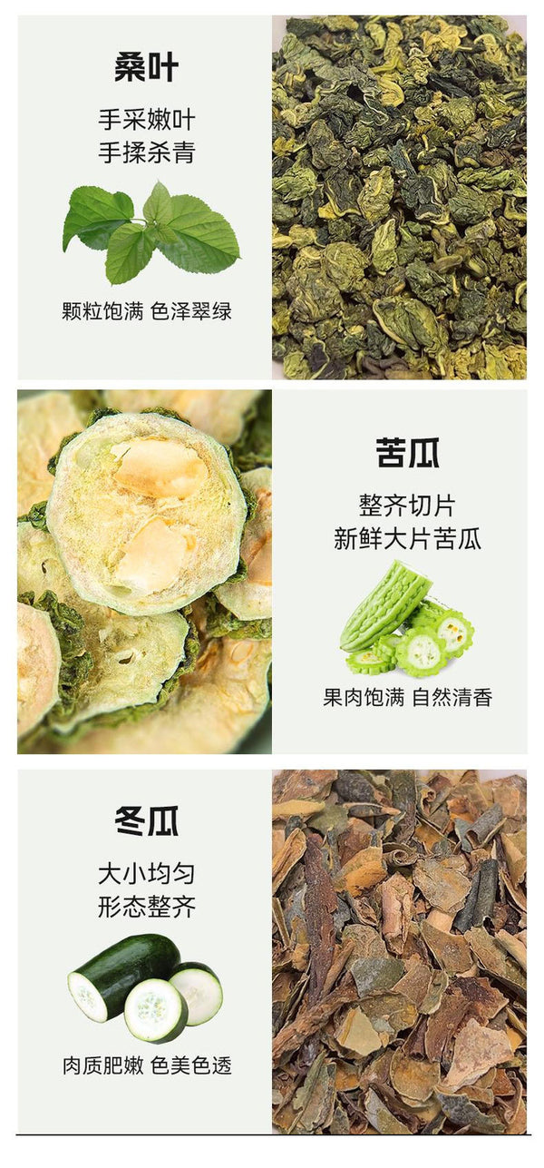 Mulberry Leaf Bitter Melon Winter Melon Peel Herbal Tea Support Blood Sugar