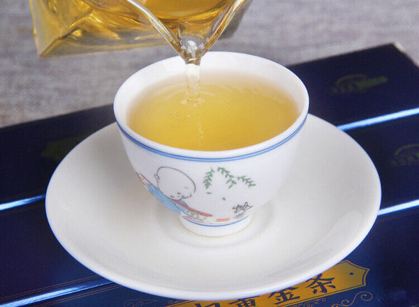 HelloYoung Ancient Trees Puerh Tea 300g Raw Tea Column Tea Leaves 邦东昔归黄金条