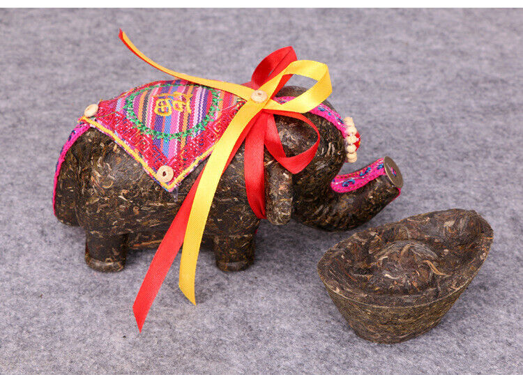 HelloYoung Ruyi auspicious craft tea three-dimensional tea carving small elephant ornaments