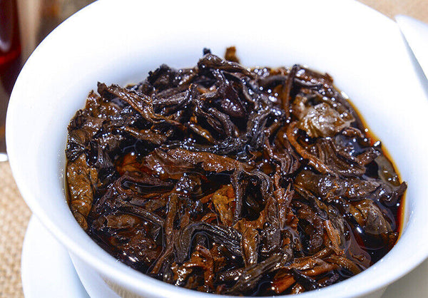 HelloYoung Pu'er Ripe Tea Cake Lao Banzhang Ripe Tea Cake Brown Mountain Ancient Tea Cake
