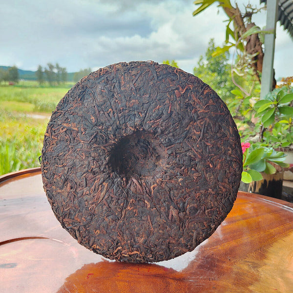 HelloYoung 357g Old Panzhang Pu'er Ripe Tea Cake Menghai Aged Pu'er Tea Cake HongJinYin