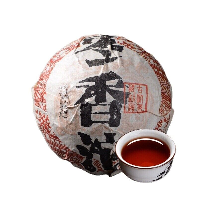 HelloYoung TeaJujube Fragrant Tuocha TopGrade Cooked Pu'er Black Tea Natural 500g Bamboo Shell