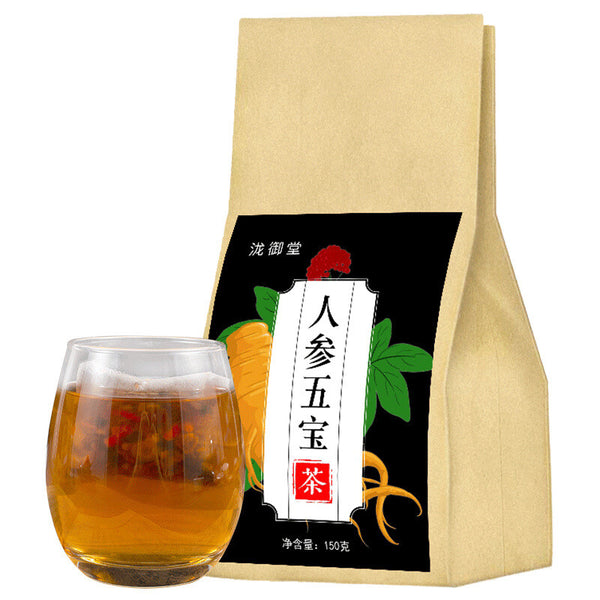 Ginseng Five Treasure Tea Goji Ginseng Tea Yellow Essence Mulberry Herbal Bags