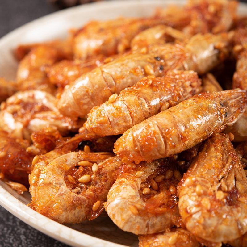 Ready-to-eat Spicy Shrimp Prawns Snacks Chinese Specialty Foods Seafood Snacks