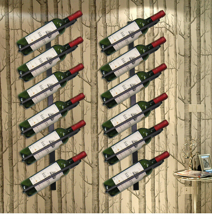 Red Wine Champagne Bottle Display Stand Rack Organizer Tilted/Straight Wine Rack