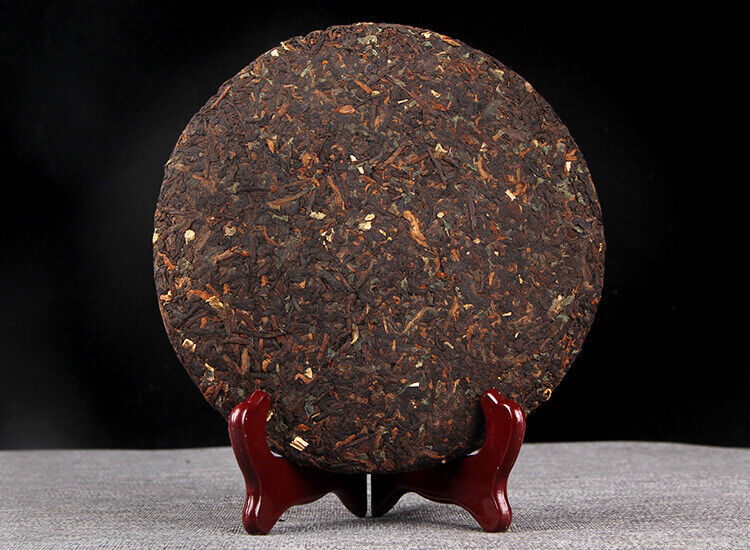 HelloYoung 357g Pu'er Old Ripe Tea Cake Yunnan Ripe Pu'er Tea Cake普洱茶熟茶勐海糯米香普洱老熟茶饼云南熟普洱茶饼