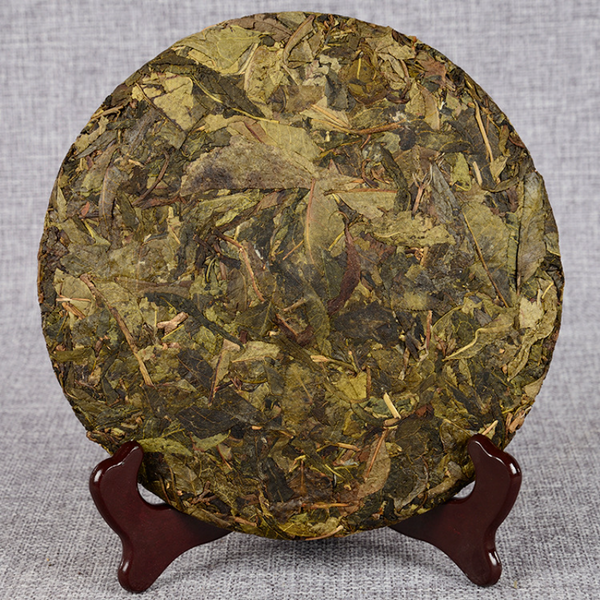 HelloYoung 357g Puerh Tea Hundred Year Old Tree Raw Tea Cake Golden Leaf Puerh Tea Cake