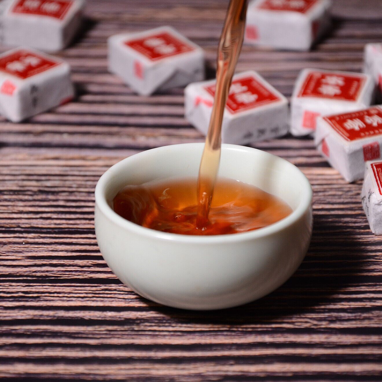 HelloYoung 500g Yunnan Jindian Jujube Small Square Brick Aged Pu-erh Ripe Tea Small Tuo Tea