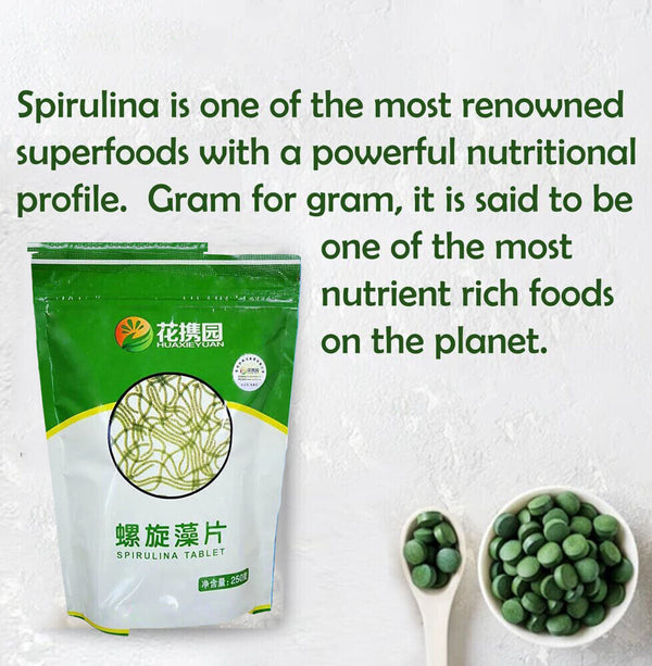 Superfoods Organic Spirulina Tablets, 3000mg Per Serving, 1250 Tablets