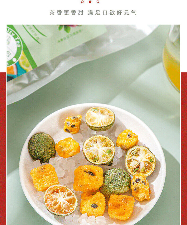 HelloYoung Green Orange Passion Fruit Tea 200g Summer Vitamin C Flower and Fruit Tea Punch