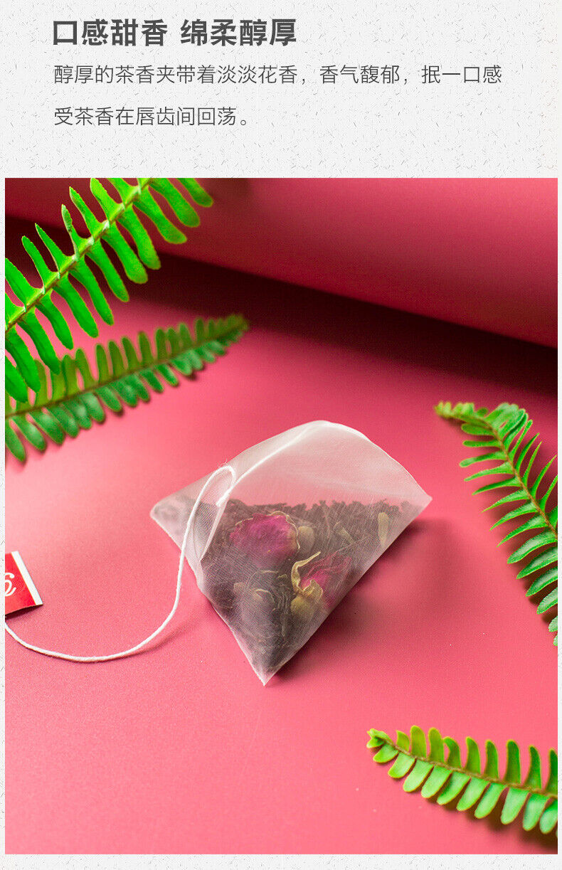 Rose Black Tea Dried Rose Petals Ceylon Black Tea Flower Blend Tea Bags