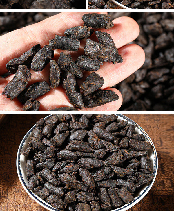 Menghai Old Tea Yunnan Pu'er Tea Glutinous Rice Fragrant Tea Fossil Ripe Tea