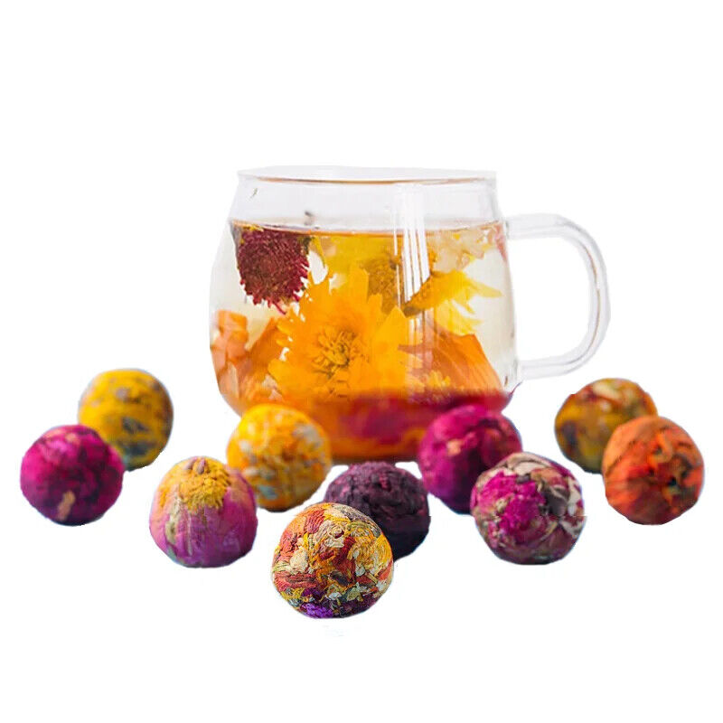 New Beautiful Colorful Detox Herbal Blooming Flower Tea Ball 20pcs Main image