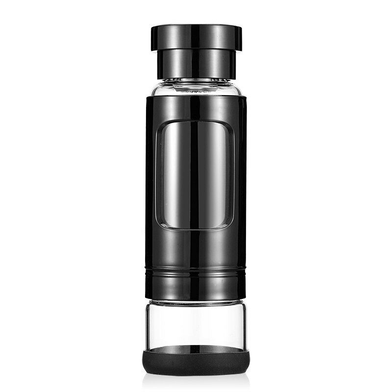 Tea Water Bottle Glass Water Bottle Tea Infuser Portable Heat-resisting 4 Colors