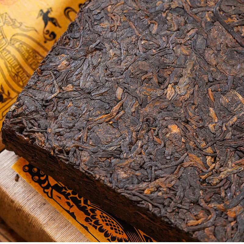 HelloYoung Yiwu Ripe Tea Brick 500g Yunnan Pu'er Tea Brick Healthy Drink