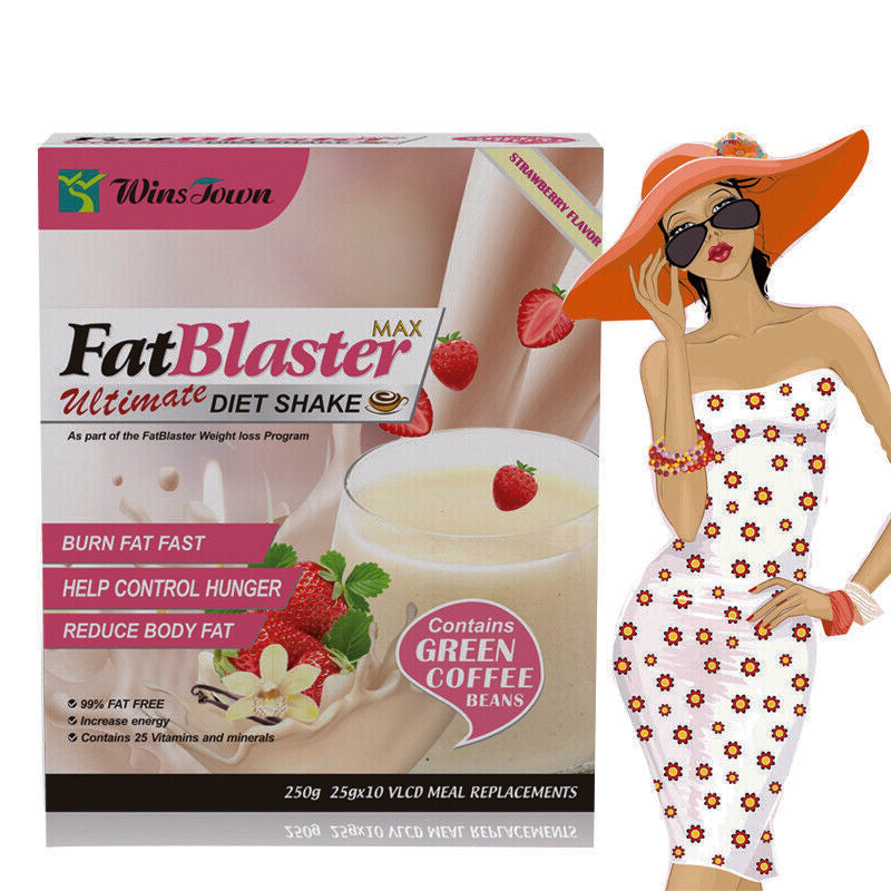 Fat Burner Meal Milk  Fat Blaster Strawberry Diet Shake Green Coffee