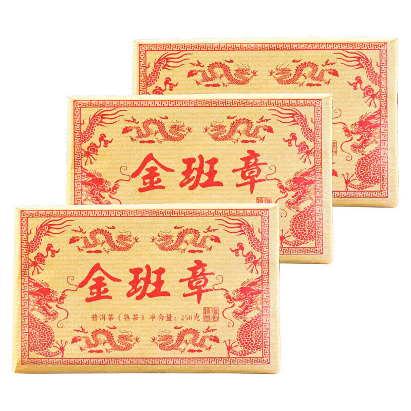 Pu'er Tea Cooked Tea Jinbanzhang Jinya Tea Brick 250g Puerh Tea Cooked Pu-er Tea