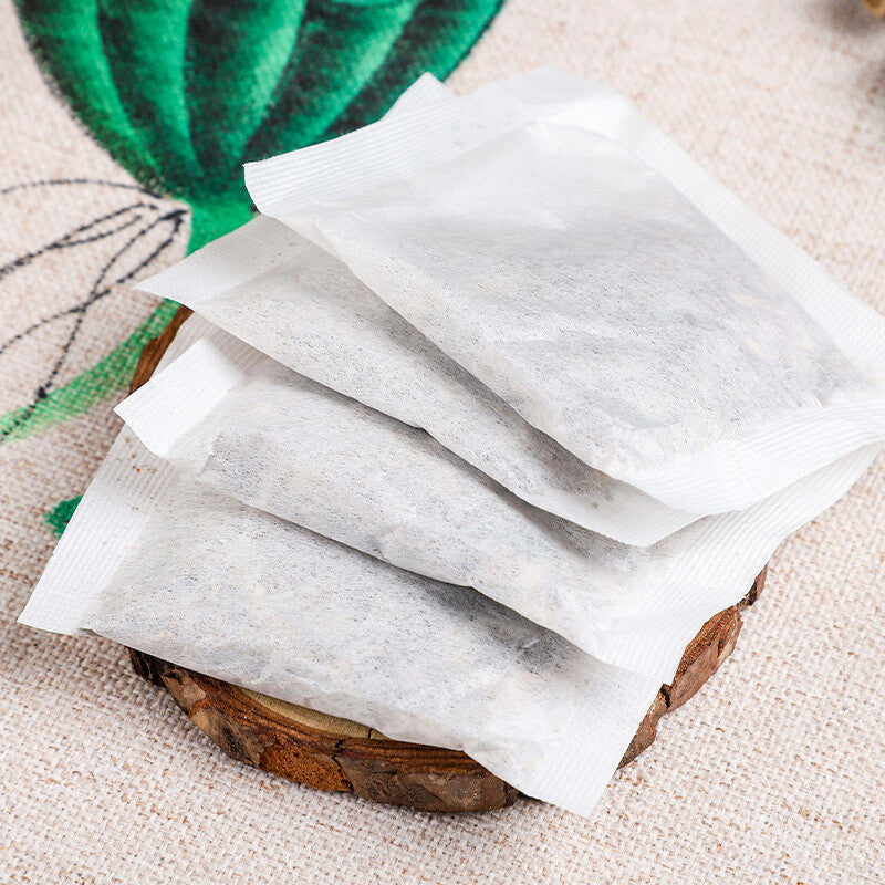 Herbal Three Cleansing Tea with Mint Mulberry Hawthorn Poria in Brown Paper