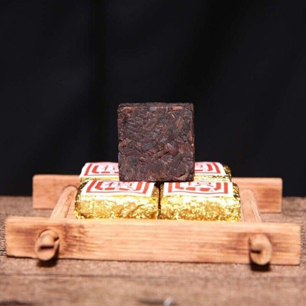 Organic Yunnan Cooked Pu-erh Brick Tea 50g-500g Bohai Square Mini Ripe Puer Bulk