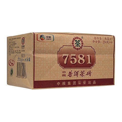 Chinese Tea 7581 Four Pieces Tile Monolithic 250G 1000g/Pack Pu'er Ripe Tea