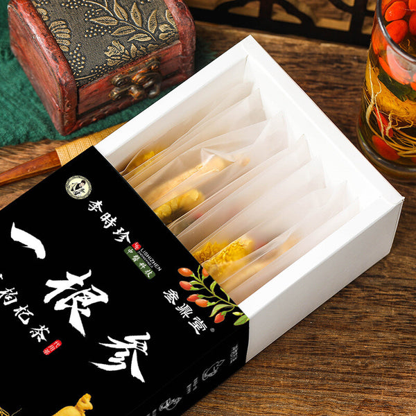 Premium Ginseng Chrysanthemum Goji Berry Tea Men's Five-Treasure Herbal Blend