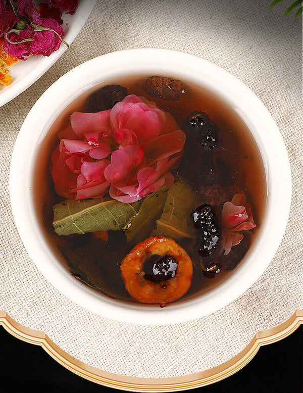 HelloYoung Dark plum hawthorn lotus leaf tea flowers and plants cold brewed tangerine tea