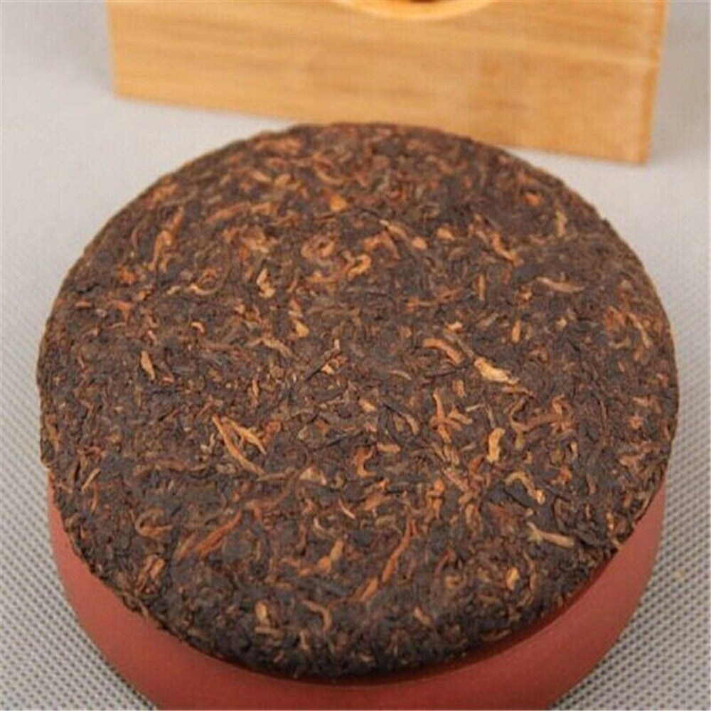 Golden Bud Pu-erh Tea Cake 100g Organic Ripe Black Tea Traditional Aged Premium Secondary image