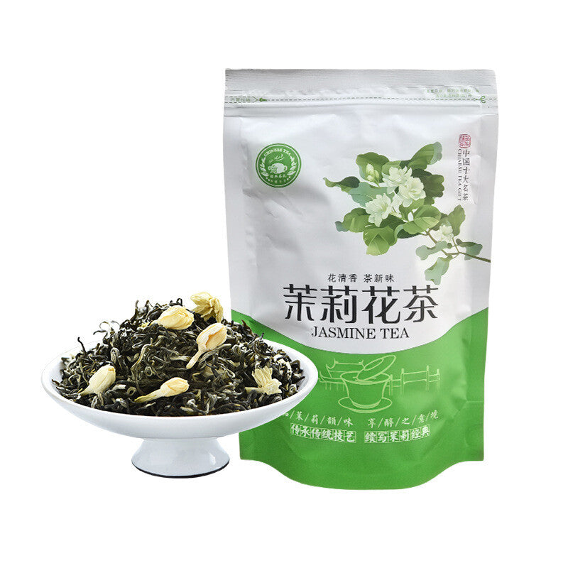Authentic Jasmine Green Tea Handpicked Fragrant Loose Leaf Tea in Jar Main image