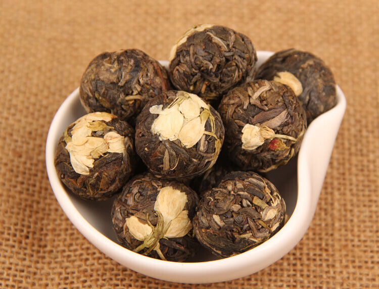 Handcrafted Pu-erh Raw Tea Small Tuocha Ancient Tree Jasmine Tea Dragon Pearls