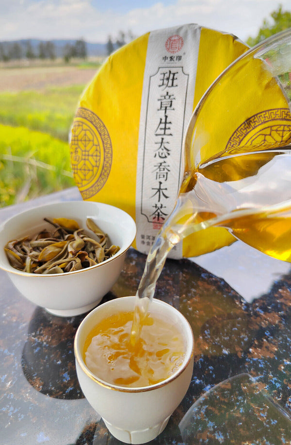 HelloYoung 357g Laobanzhang Raw Tea First Spring Pu-erh Raw Cake Menghai Pu-erh Tea