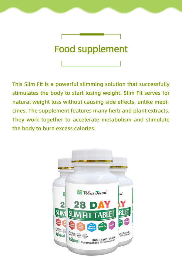 Slimming 28 Day Slim Fit Tablet Fat Burner 60 Tablets