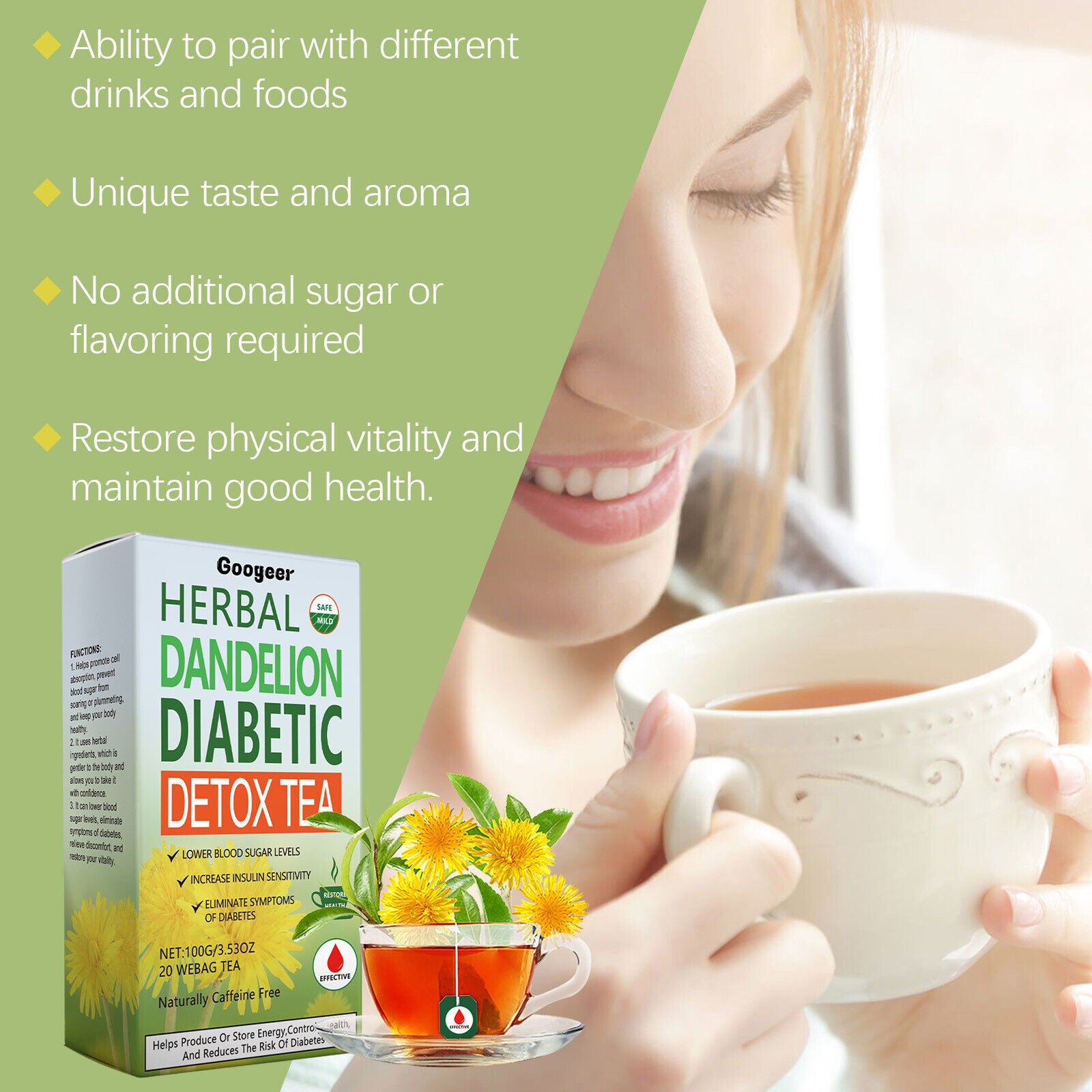 Conditioning & Purifying Blend 100g Googeer Herbal Detox Tea Bags