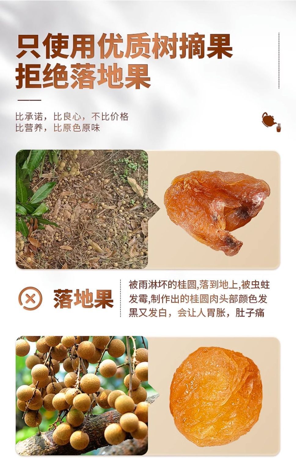 Juhe Tai Seedless Longan - 120g Dried Longan Meat, Premium Health Tea