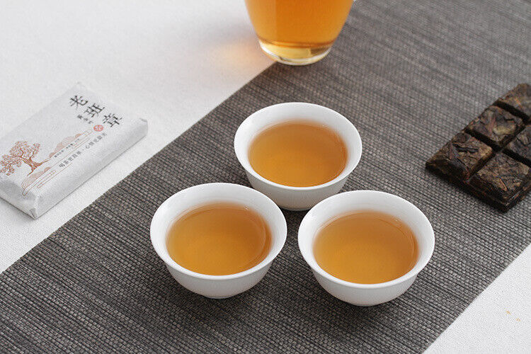 HelloYoung 50g Yunnan Pu'er Tea Lao Banzhang Golden Leaf Raw Brick Raw Tea Aged Pu'er Tea