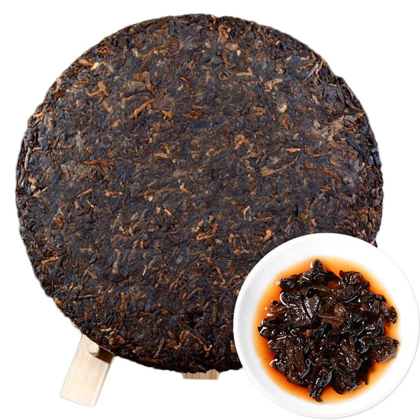 HelloYoung Top Organic Ripe Pu-erh Tea Handmade Yunnan Menghai Cooked Black Tea Cakes 357g