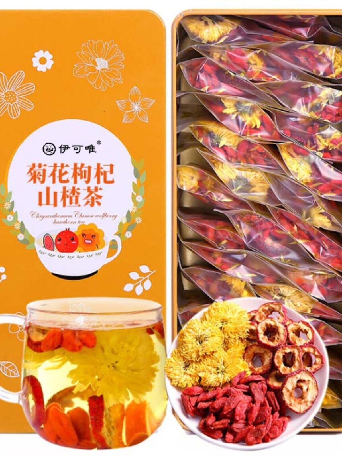 180g Chrysanthemum Goji Hawthorn Flower Healthy Delicious Herbal Tea Combination