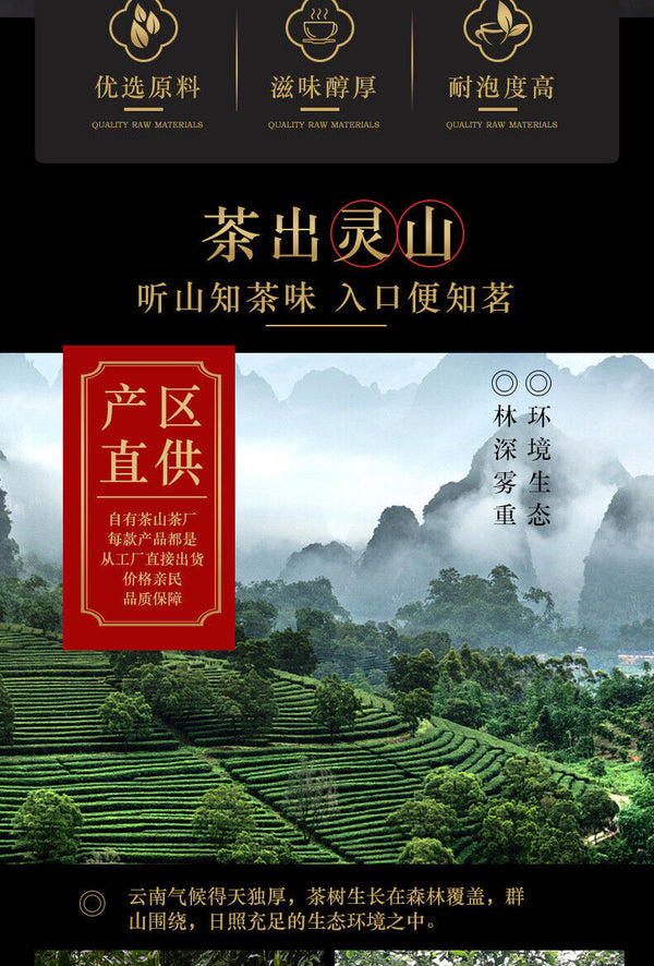 HelloYoung Menghai Yunnan Pu'er Tea 500g Old Tea Tree Ripe Tea Brick