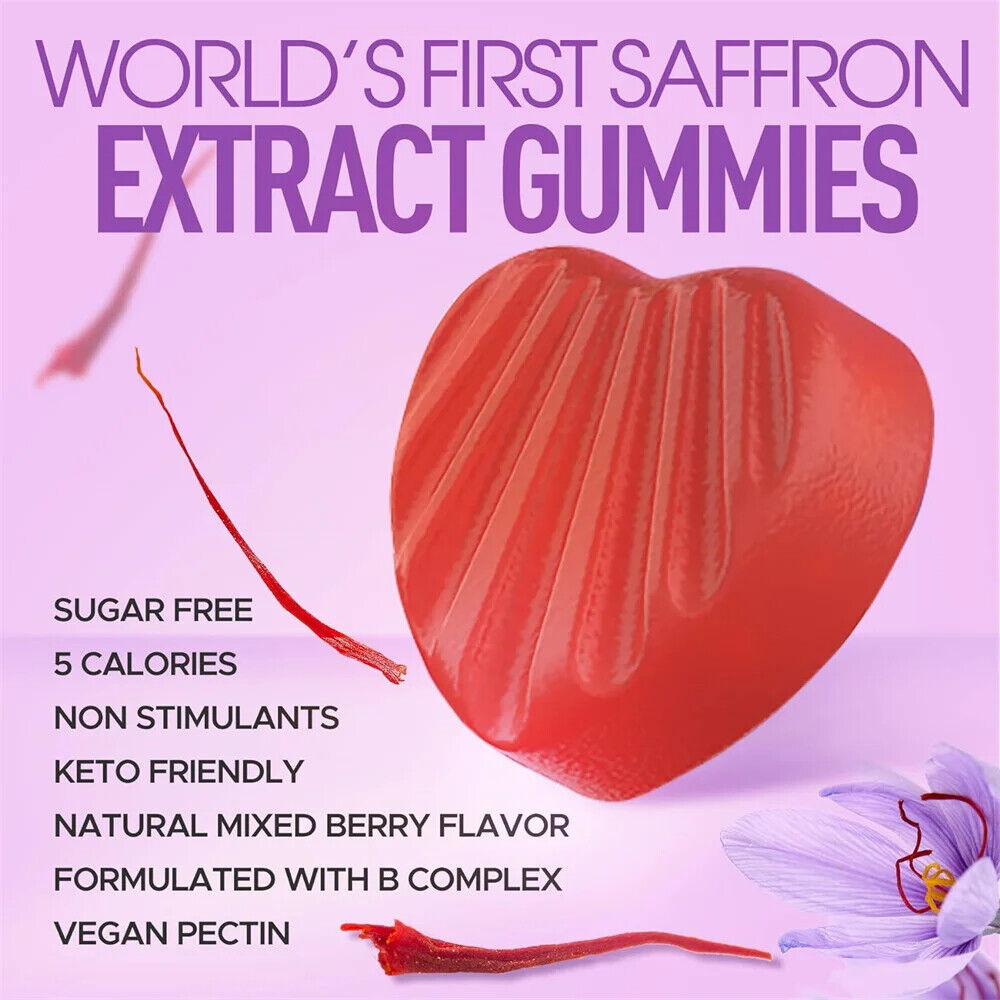 Saffron Gummies Sugar Free Rhodiola Rosea Saffron Extract Gummy