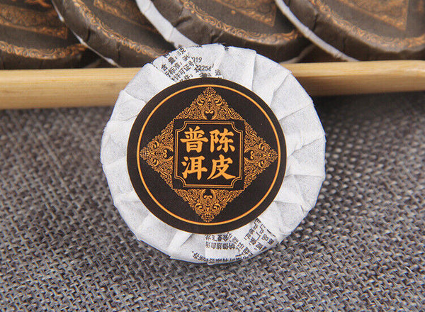 HelloYoung 500g Yunnan Chenpi Pu'er tea cake citrus ripe tea black tea small jade cake