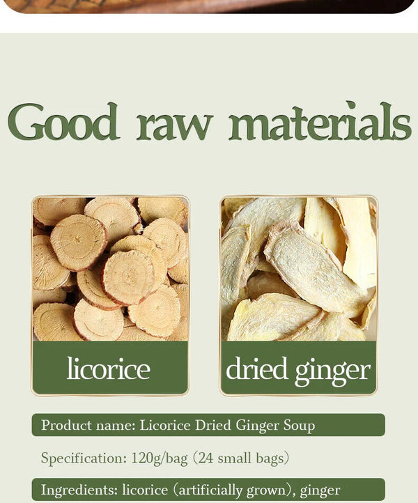 Licorice Dried Ginger Soup Healthy Herb Tea Bag 120g