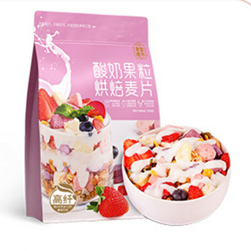 HelloYoung Meal Replacement Oatmeal Yogurt Baked Suannai Cereal Oatmeal Fruit Oatmeal 300g