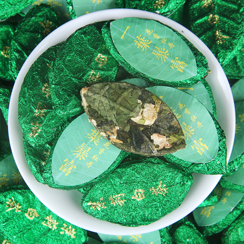 HelloYoung Jasmine white tea cake leaf tea jasmine white tea peony flower fragrance 17.6oz Secondary image