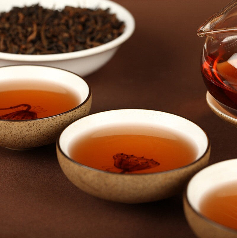 500g Yunnan Puerh Tea 2018 Menghai Ancient Tree Golden Bud Loose Tea Cooked Tea Secondary image