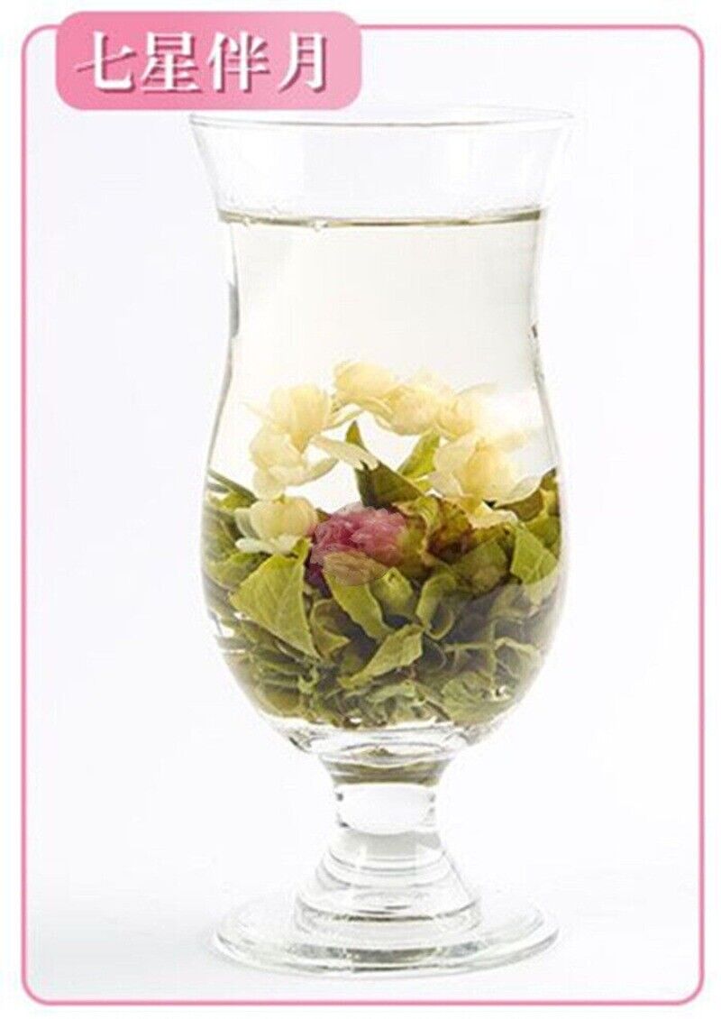 Blooming Tea Silver Needle Lily Jasmine Flowers Qi Xing Ban Yue 20pcs Main image