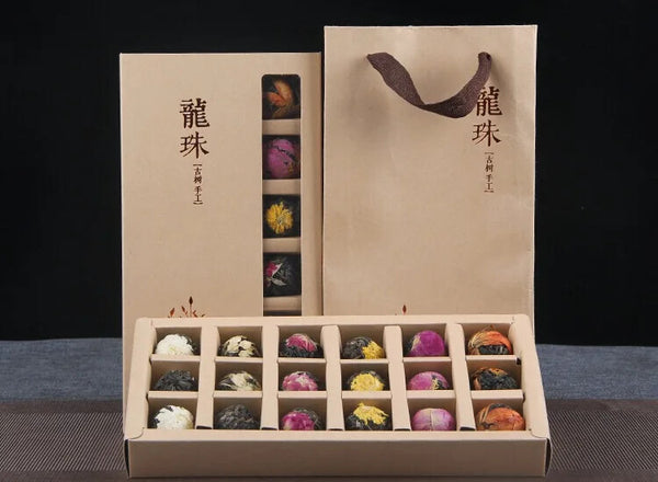 Flower Fragrance Yunnan Shen Puer Dragon Pearls with Different Flower Lily Rose